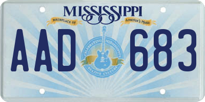 MS license plate AAD683
