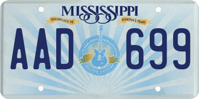 MS license plate AAD699