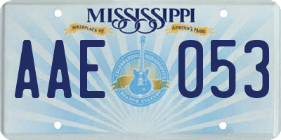 MS license plate AAE053