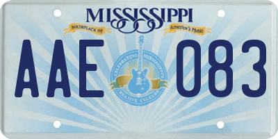 MS license plate AAE083