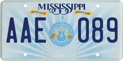 MS license plate AAE089