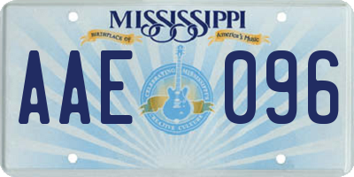 MS license plate AAE096
