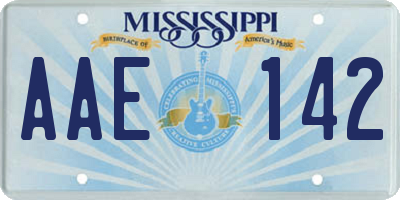 MS license plate AAE142