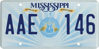 MS license plate AAE146