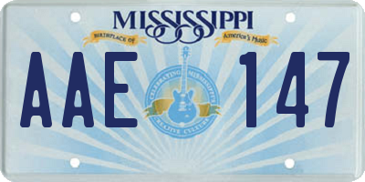 MS license plate AAE147