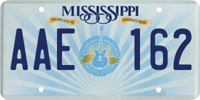 MS license plate AAE162