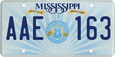 MS license plate AAE163