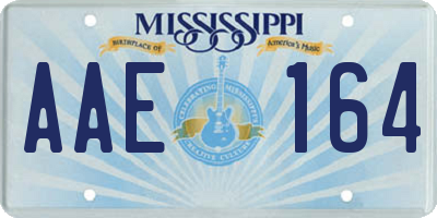 MS license plate AAE164