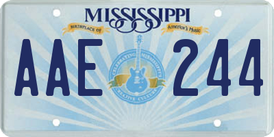 MS license plate AAE244