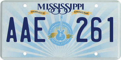 MS license plate AAE261