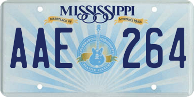 MS license plate AAE264