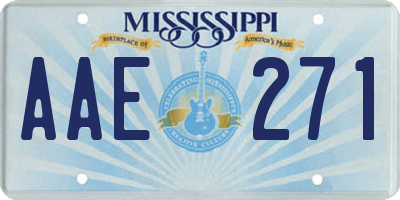 MS license plate AAE271
