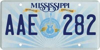 MS license plate AAE282