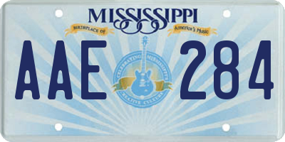 MS license plate AAE284