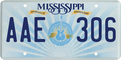 MS license plate AAE306