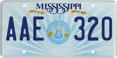 MS license plate AAE320