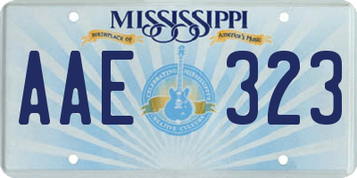 MS license plate AAE323