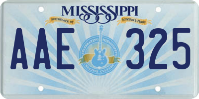 MS license plate AAE325