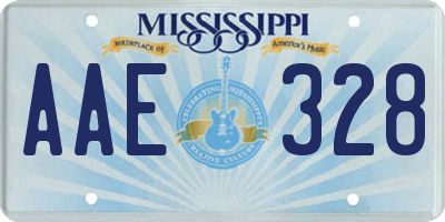 MS license plate AAE328