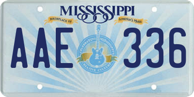 MS license plate AAE336