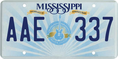 MS license plate AAE337