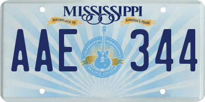 MS license plate AAE344