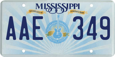 MS license plate AAE349