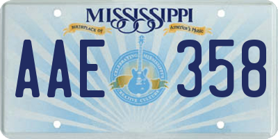 MS license plate AAE358