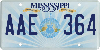 MS license plate AAE364