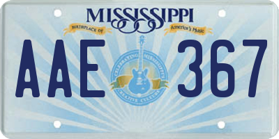 MS license plate AAE367