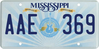 MS license plate AAE369