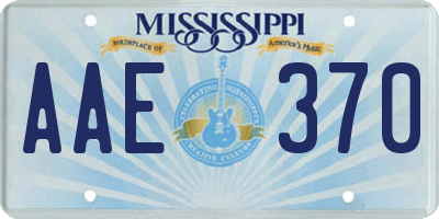 MS license plate AAE370