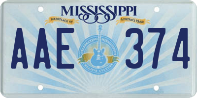 MS license plate AAE374