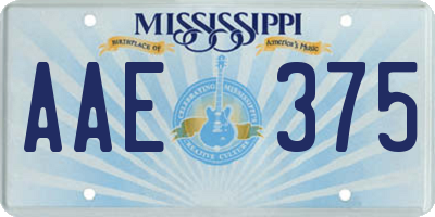 MS license plate AAE375