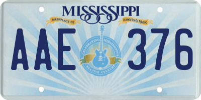 MS license plate AAE376
