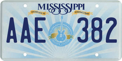 MS license plate AAE382