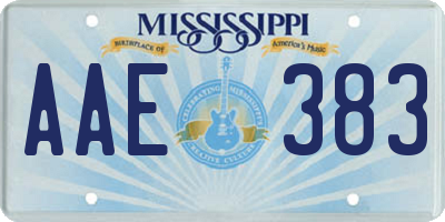 MS license plate AAE383