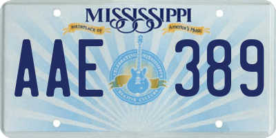 MS license plate AAE389