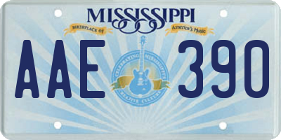 MS license plate AAE390