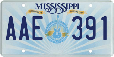 MS license plate AAE391