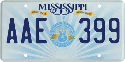 MS license plate AAE399