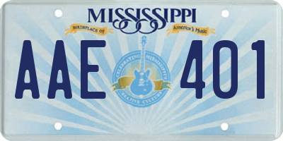 MS license plate AAE401