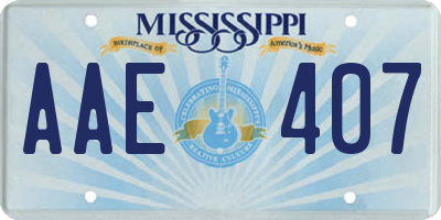 MS license plate AAE407