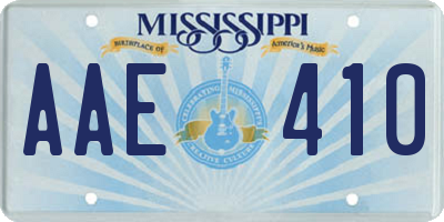 MS license plate AAE410