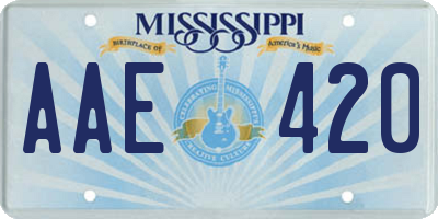 MS license plate AAE420