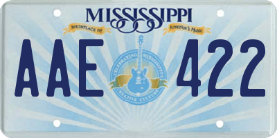 MS license plate AAE422