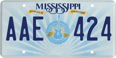 MS license plate AAE424