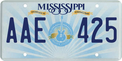 MS license plate AAE425