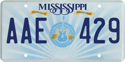 MS license plate AAE429