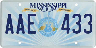 MS license plate AAE433